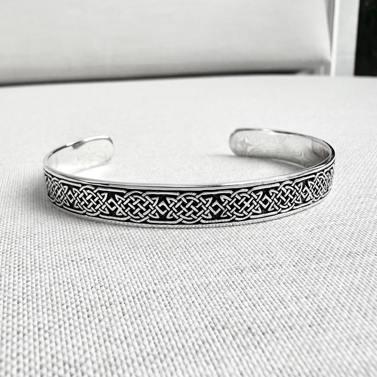 Celtic Infinity Knot Endless Irish Viking Cuff Bracelet
