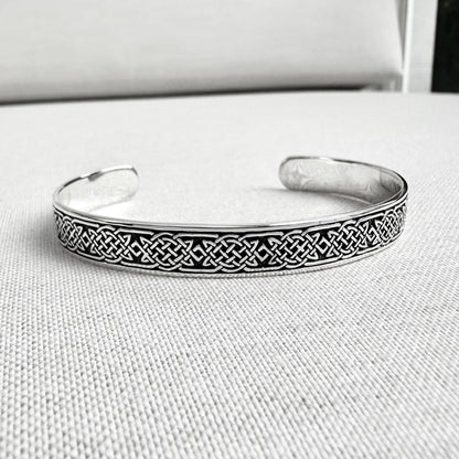 Celtic Infinity Knot Endless Irish Viking Cuff Bracelet