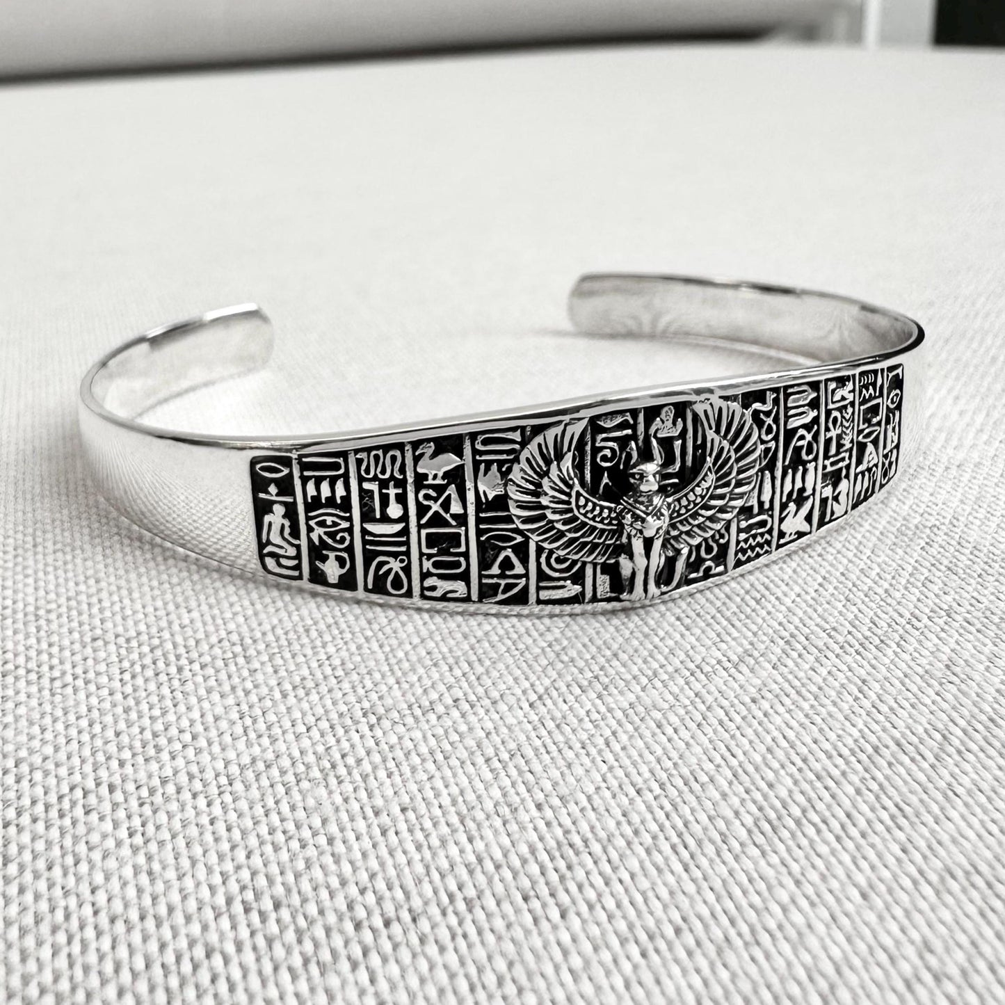 Sphinx Egyptian Mythical Creature Lion Cuff Bracelet