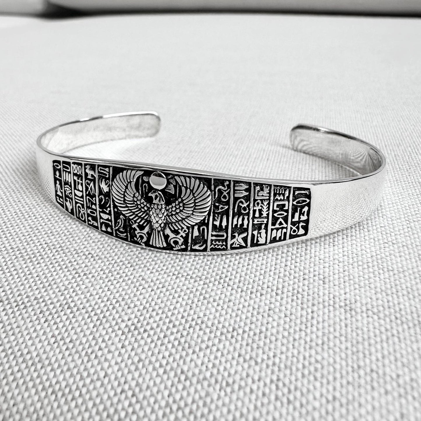 Horus Falcon Egyptian God Deity Cuff Bracelet