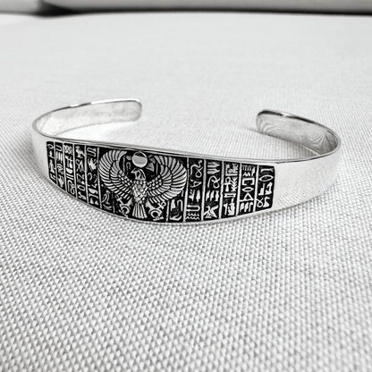 Horus Falcon Egyptian God Deity Cuff Bracelet