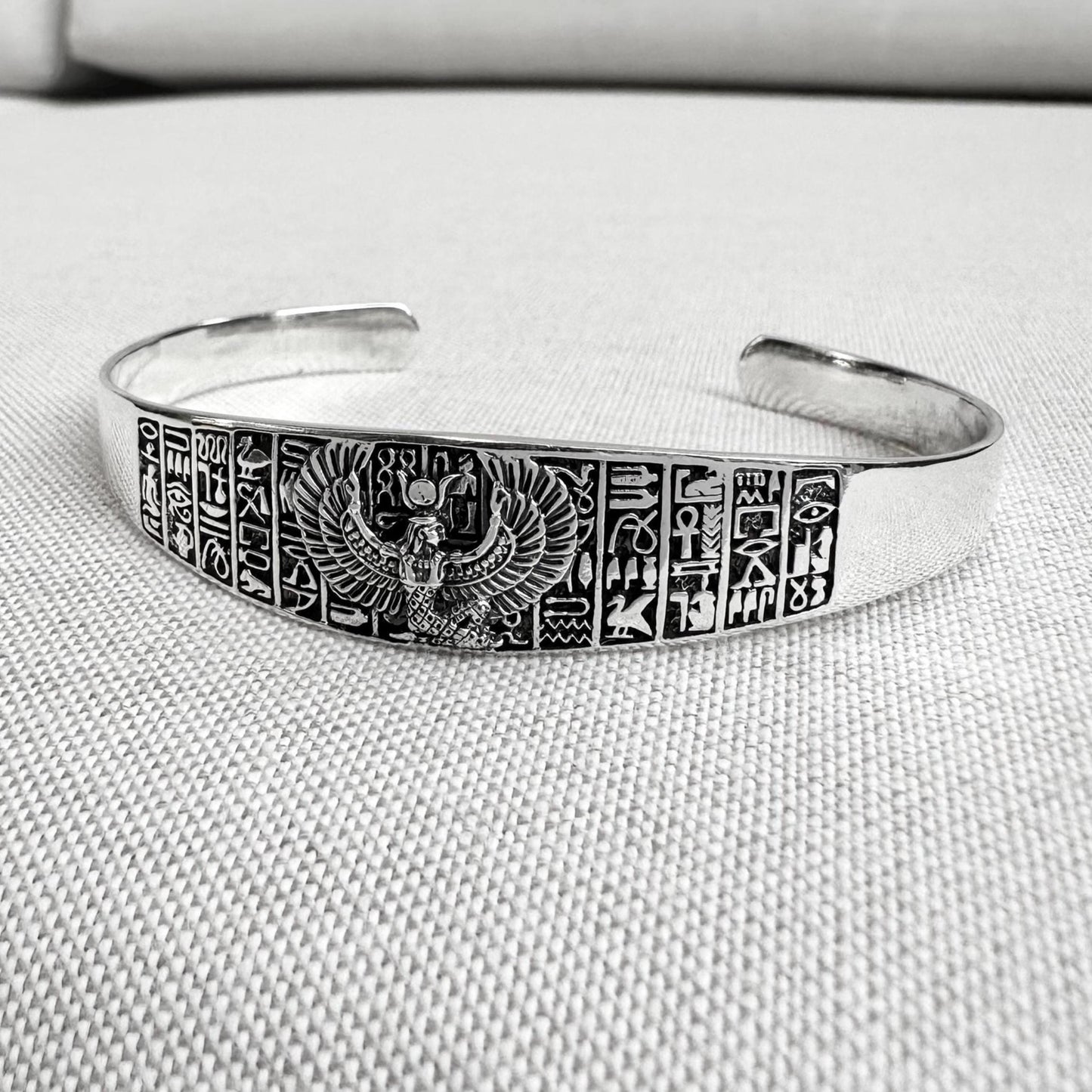 Isis Egyptian Goddess Deity Aset Cuff Bracelet