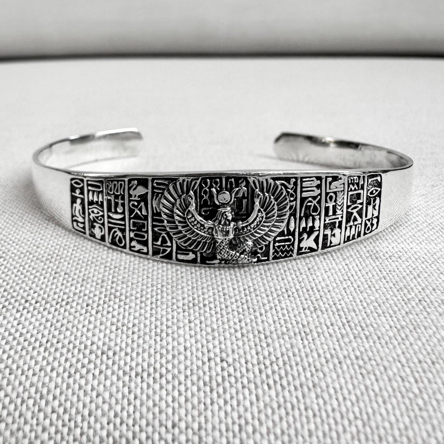 Isis Egyptian Goddess Deity Aset Cuff Bracelet