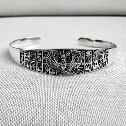 Isis Egyptian Goddess Deity Aset Cuff Bracelet