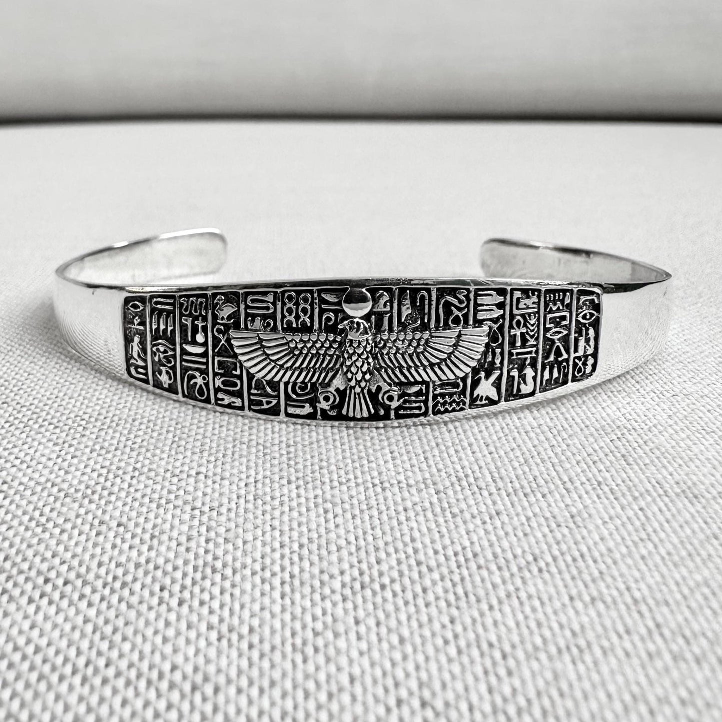 Horus Falcon Egyptian God Deity Cuff Bracelet