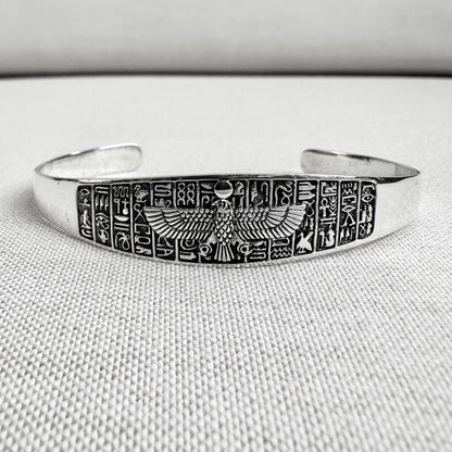 Horus Falcon Egyptian God Deity Cuff Bracelet
