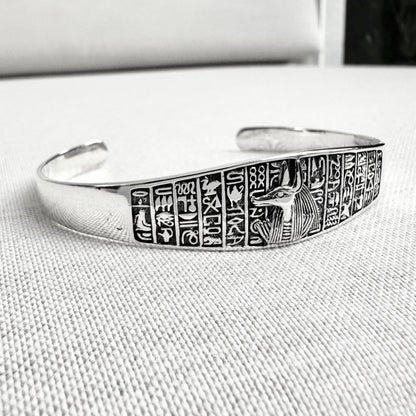 Anubis Egyptian God Jackal Deity Cuff Bracelet