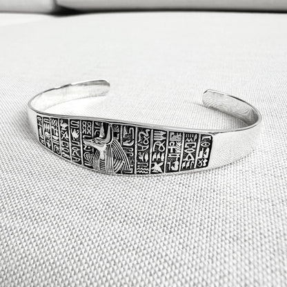Anubis Egyptian God Jackal Deity Cuff Bracelet