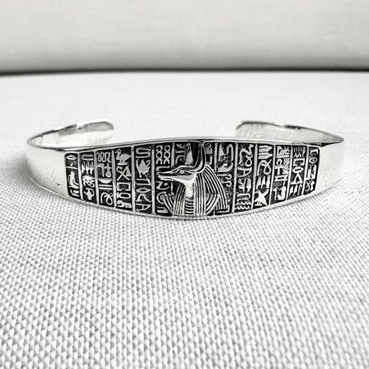 Anubis Egyptian God Jackal Deity Cuff Bracelet