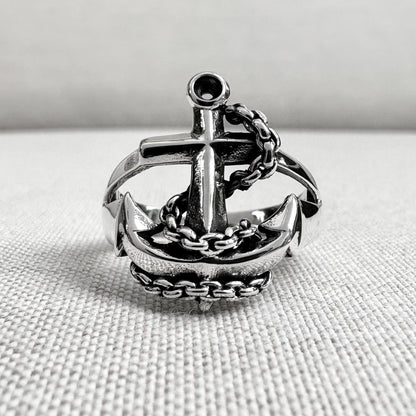 Anchor Pirate Ship Sailor Ring