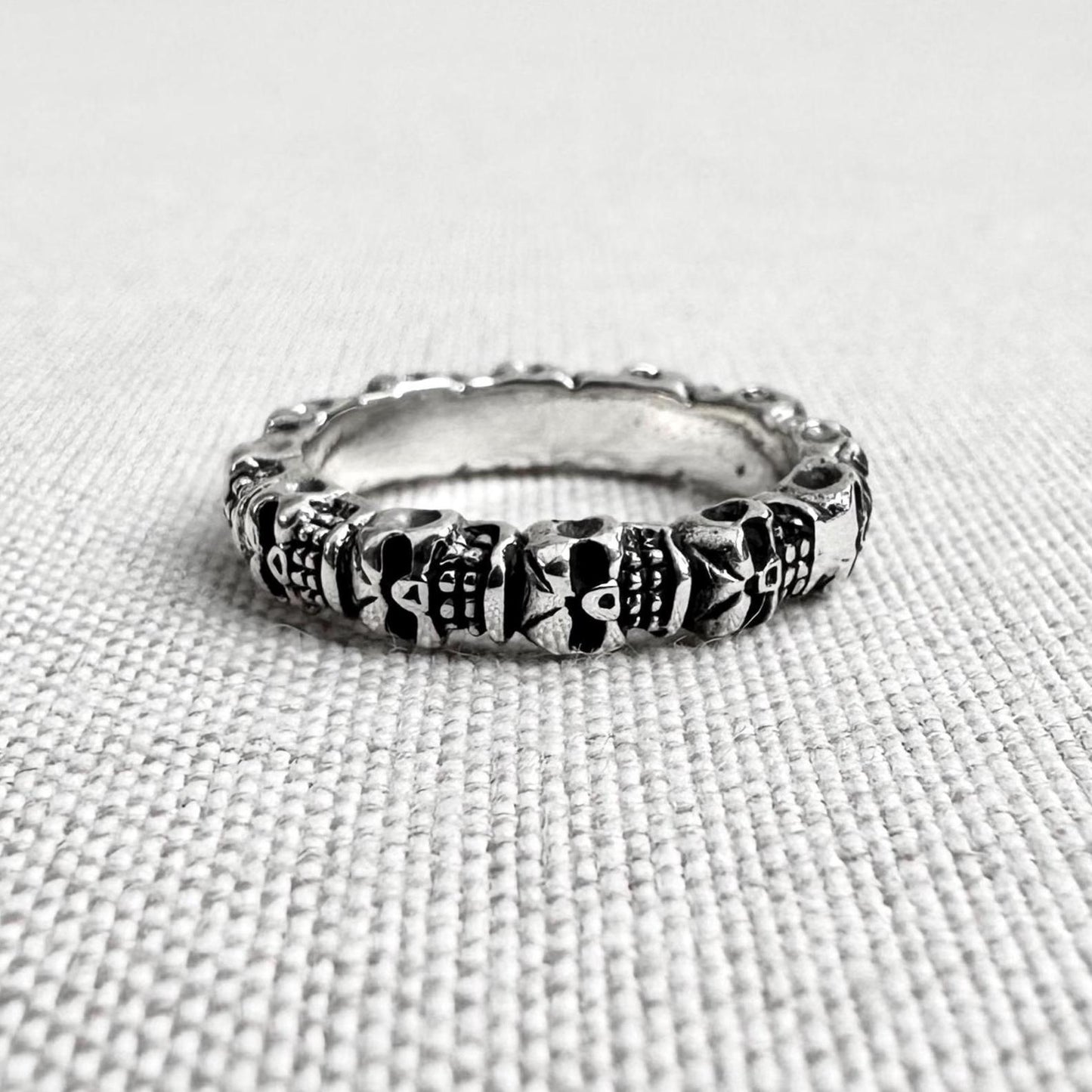 Skull Gothic Skeleton Punk Biker Ring