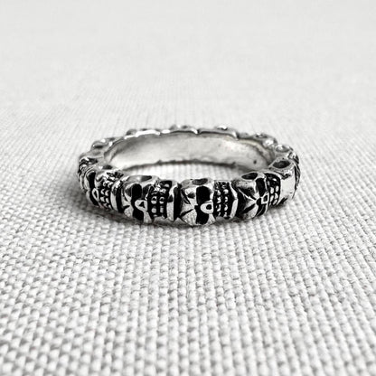 Skull Gothic Skeleton Punk Biker Ring