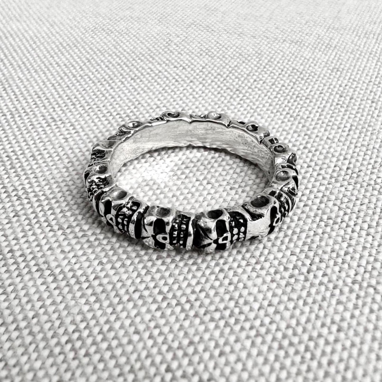 Skull Gothic Skeleton Punk Biker Ring