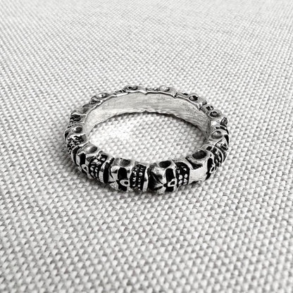 Skull Gothic Skeleton Punk Biker Ring