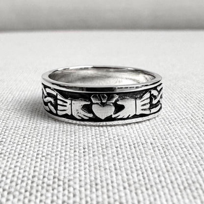 Claddagh Celtic Irish Heritage Heart Ring