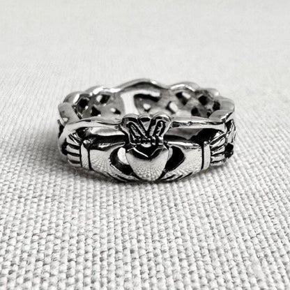 Claddagh Celtic Irish Heritage Heart Ring
