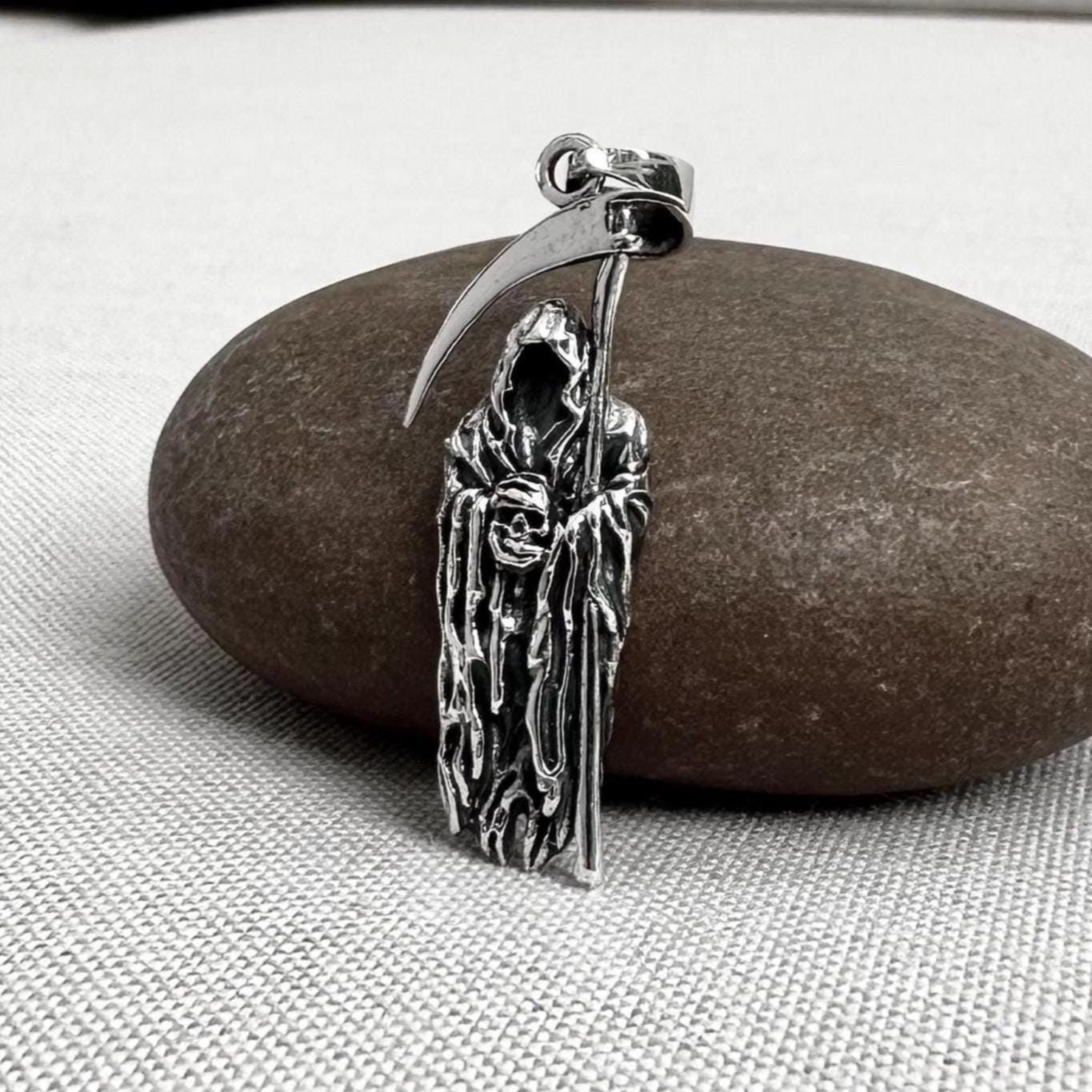 Grim Reaper Gothic Skull Skeleton Pendant/Necklace