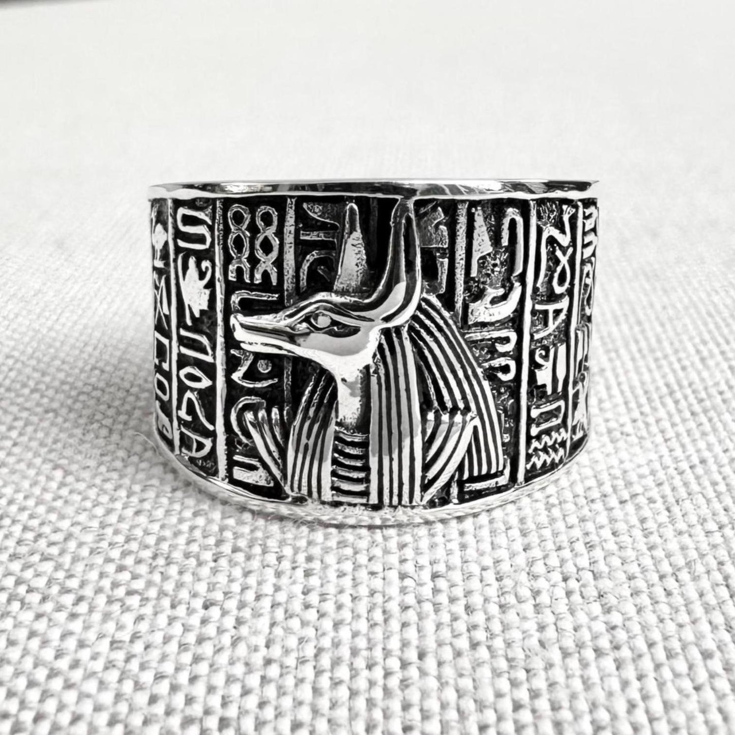 Anubis Egyptian God Deity Ring