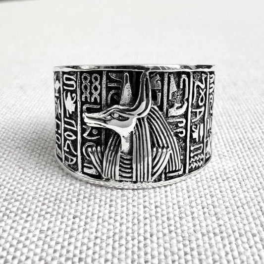 Anubis Egyptian God Deity Ring