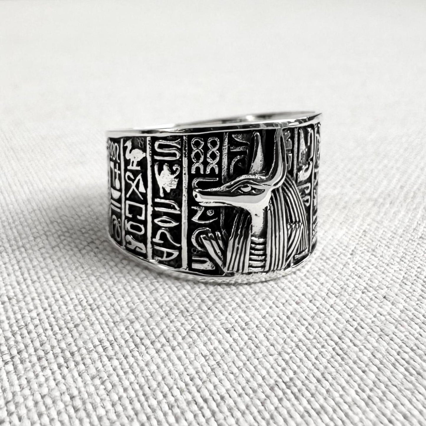 Anubis Egyptian God Deity Ring