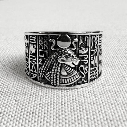 Sekhmet Egyptian Goddess Lion Deity Ring