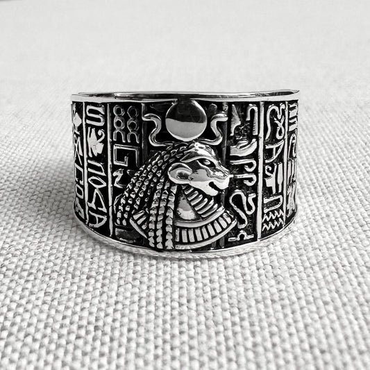 Sekhmet Egyptian Goddess Lion Deity Ring
