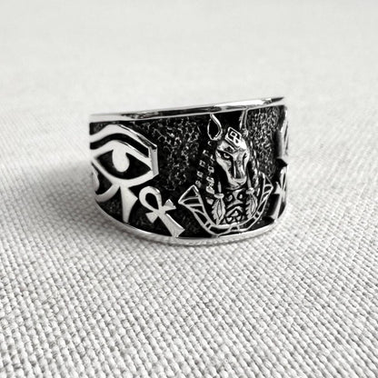 Anubis Egyptian God Deity Ring