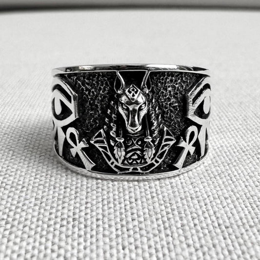 Anubis Egyptian God Deity Ring