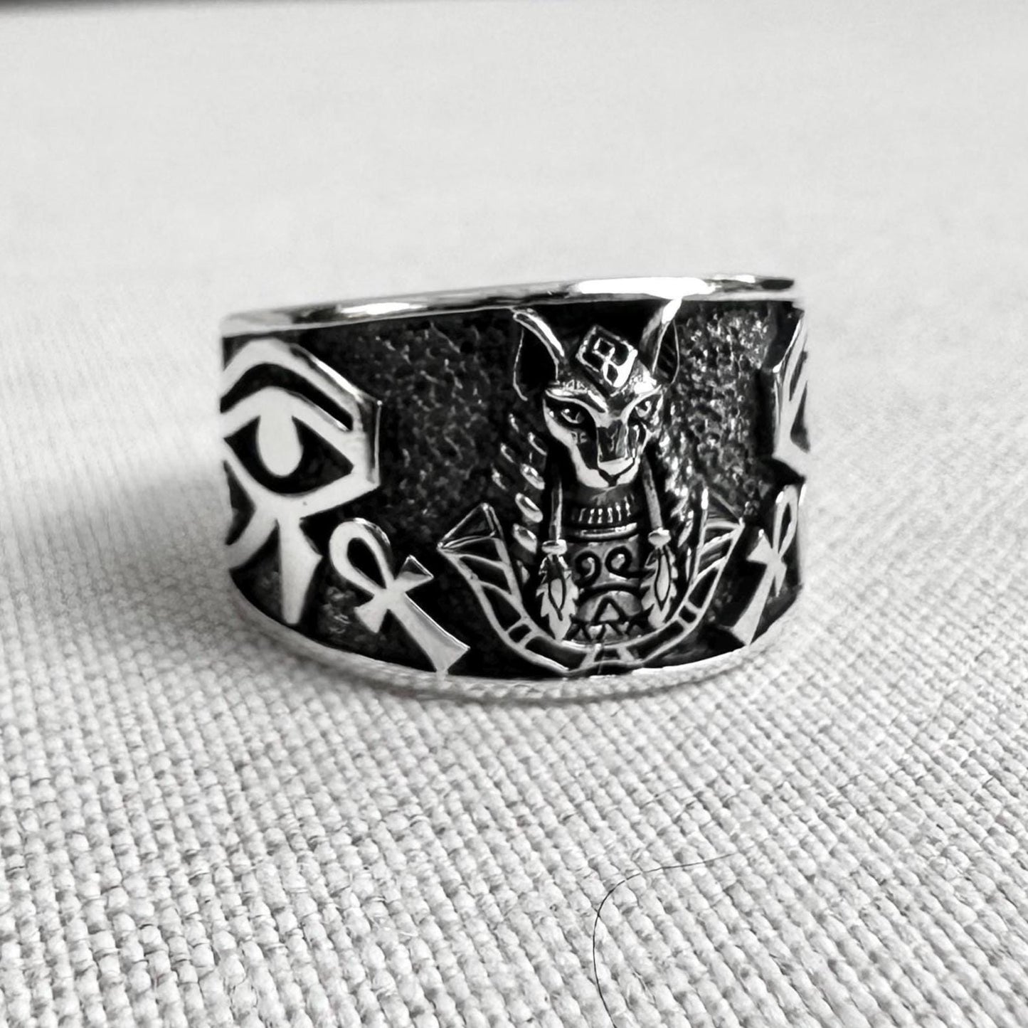 Bastet Egyptian Goddess Cat Ring