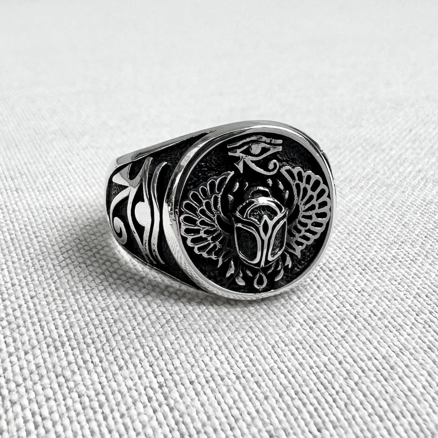 Scarab Egyptian Beetle Bug Ring