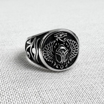Scarab Egyptian Beetle Bug Ring