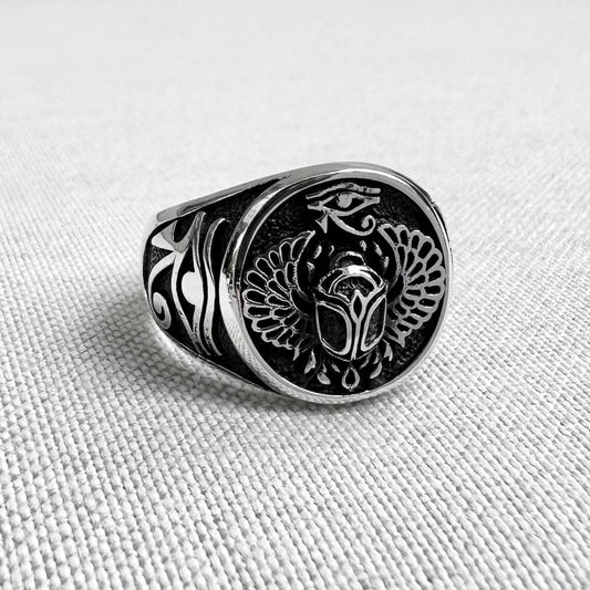 Scarab Egyptian Beetle Bug Ring