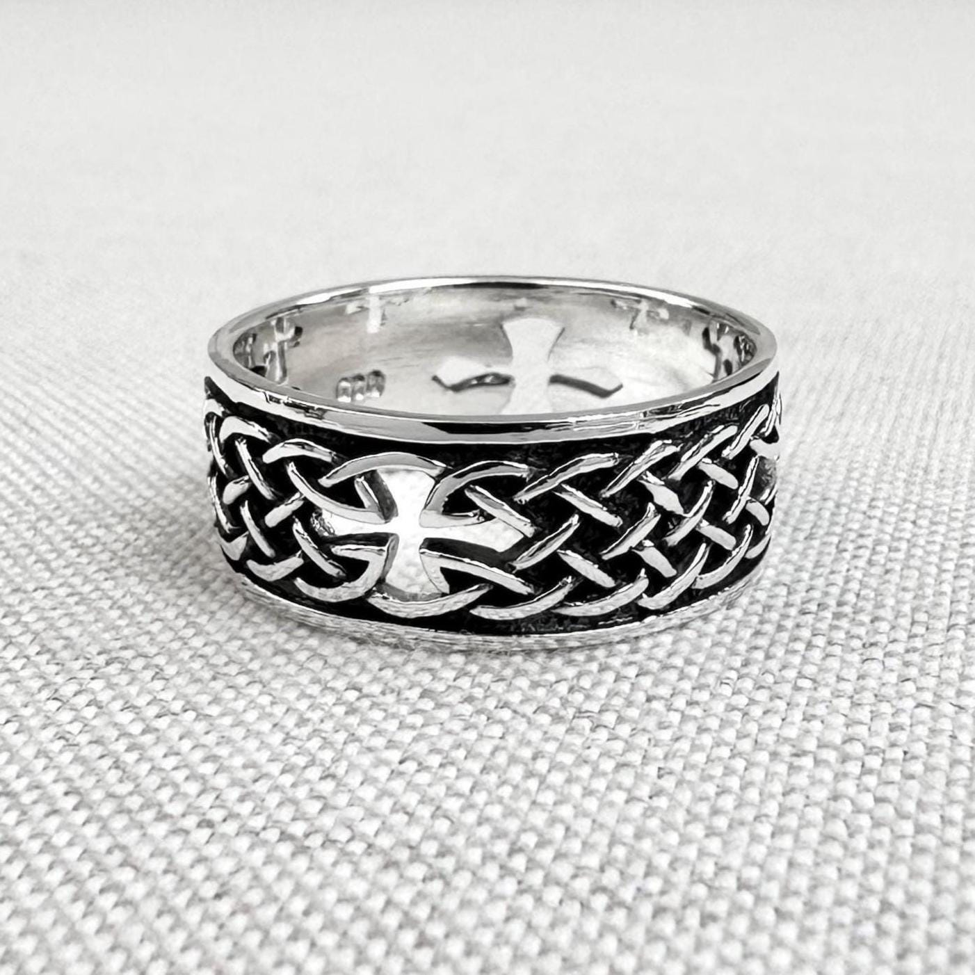 Celtic Infinity Knot Viking Irish Cross Ring