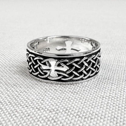 Celtic Infinity Knot Viking Irish Cross Ring