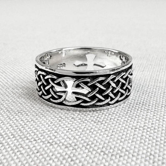 Celtic Infinity Knot Viking Irish Cross Ring