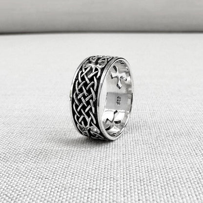 Celtic Infinity Knot Viking Irish Cross Ring