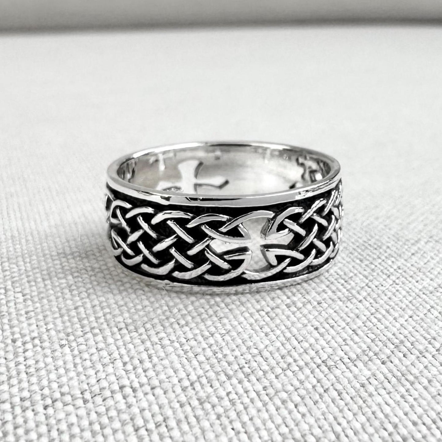 Celtic Infinity Knot Viking Irish Cross Ring
