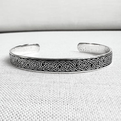 Celtic Infinity Knot Endless Viking Cuff Bracelet