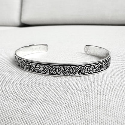 Celtic Infinity Knot Endless Viking Cuff Bracelet