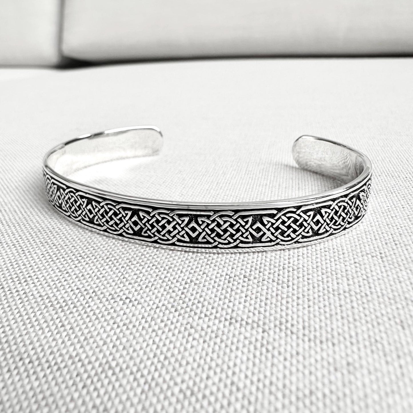 Celtic Infinity Knot Endless Irish Viking Cuff Bracelet