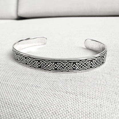 Celtic Infinity Knot Endless Irish Viking Cuff Bracelet