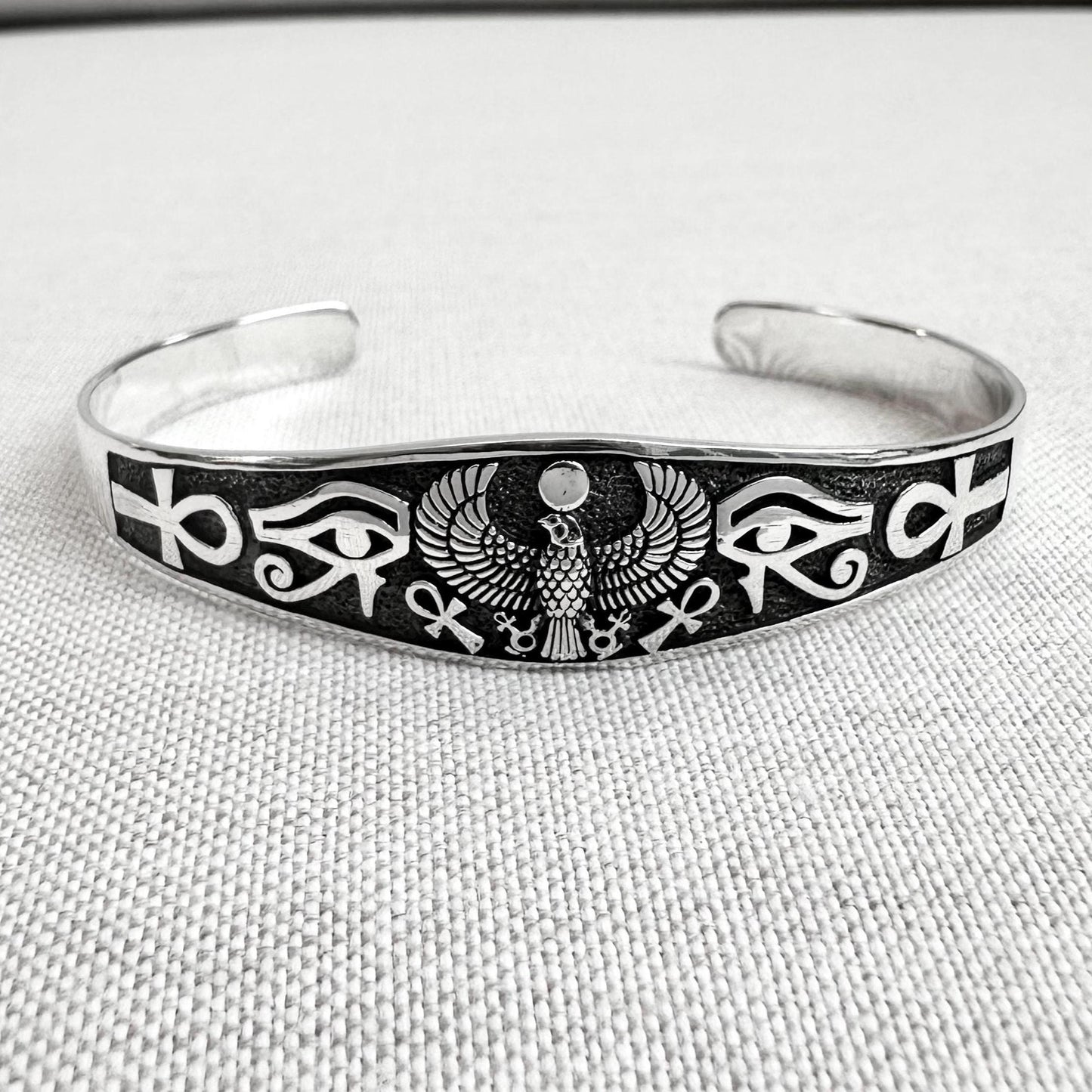 Horus Falcon Egypt Eye God Deity Cuff Bracelet