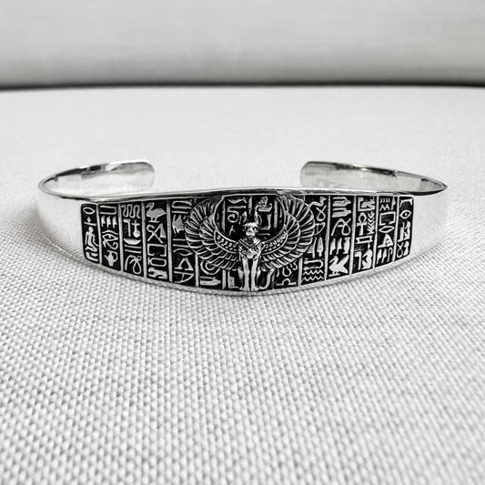 Sphinx Egyptian Mythical Creature Lion Cuff Bracelet