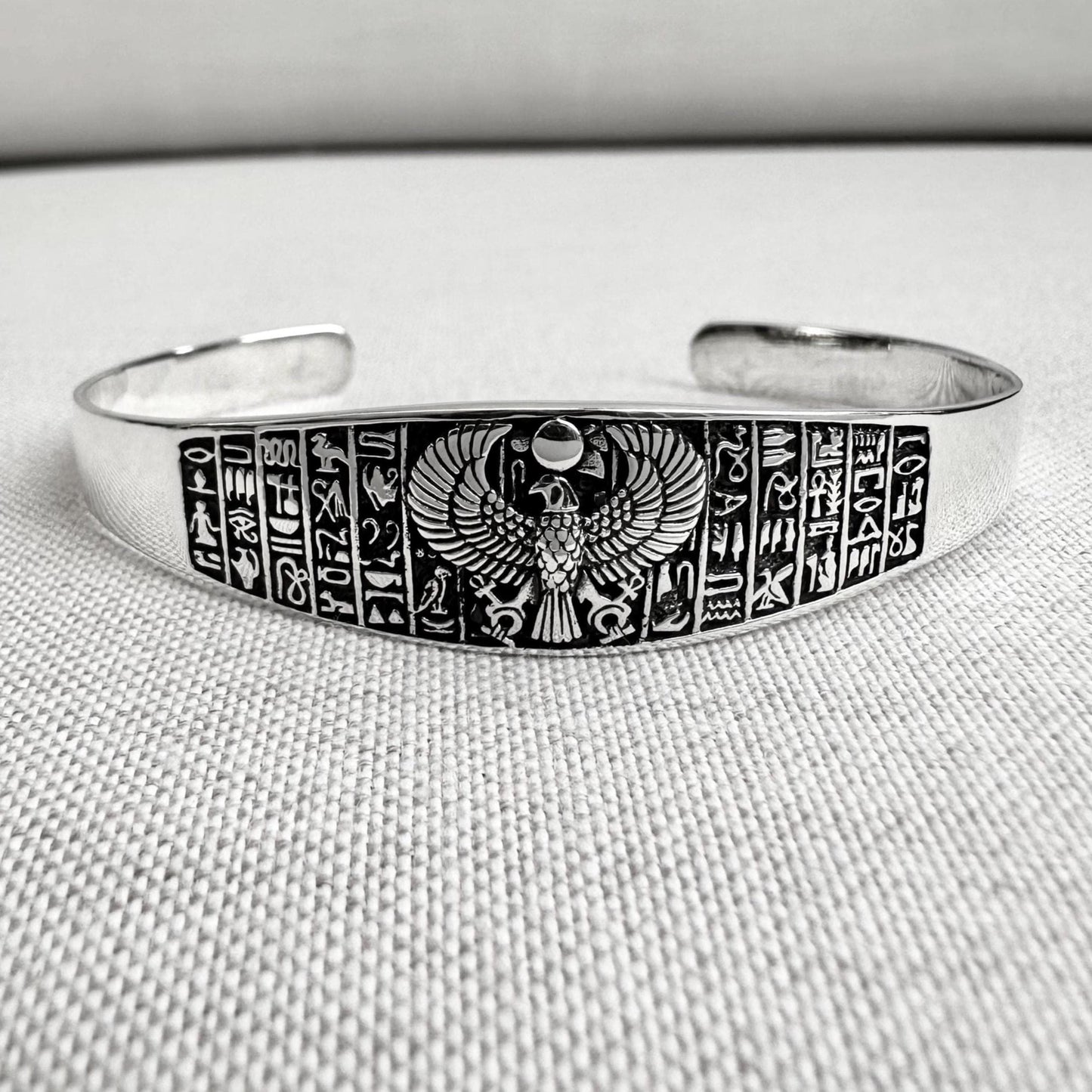 Horus Falcon Egyptian God Deity Cuff Bracelet