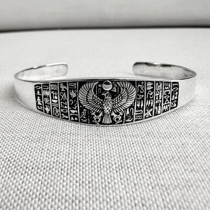 Horus Falcon Egyptian God Deity Cuff Bracelet