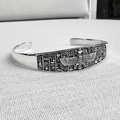 Horus Falcon Egyptian God Deity Cuff Bracelet