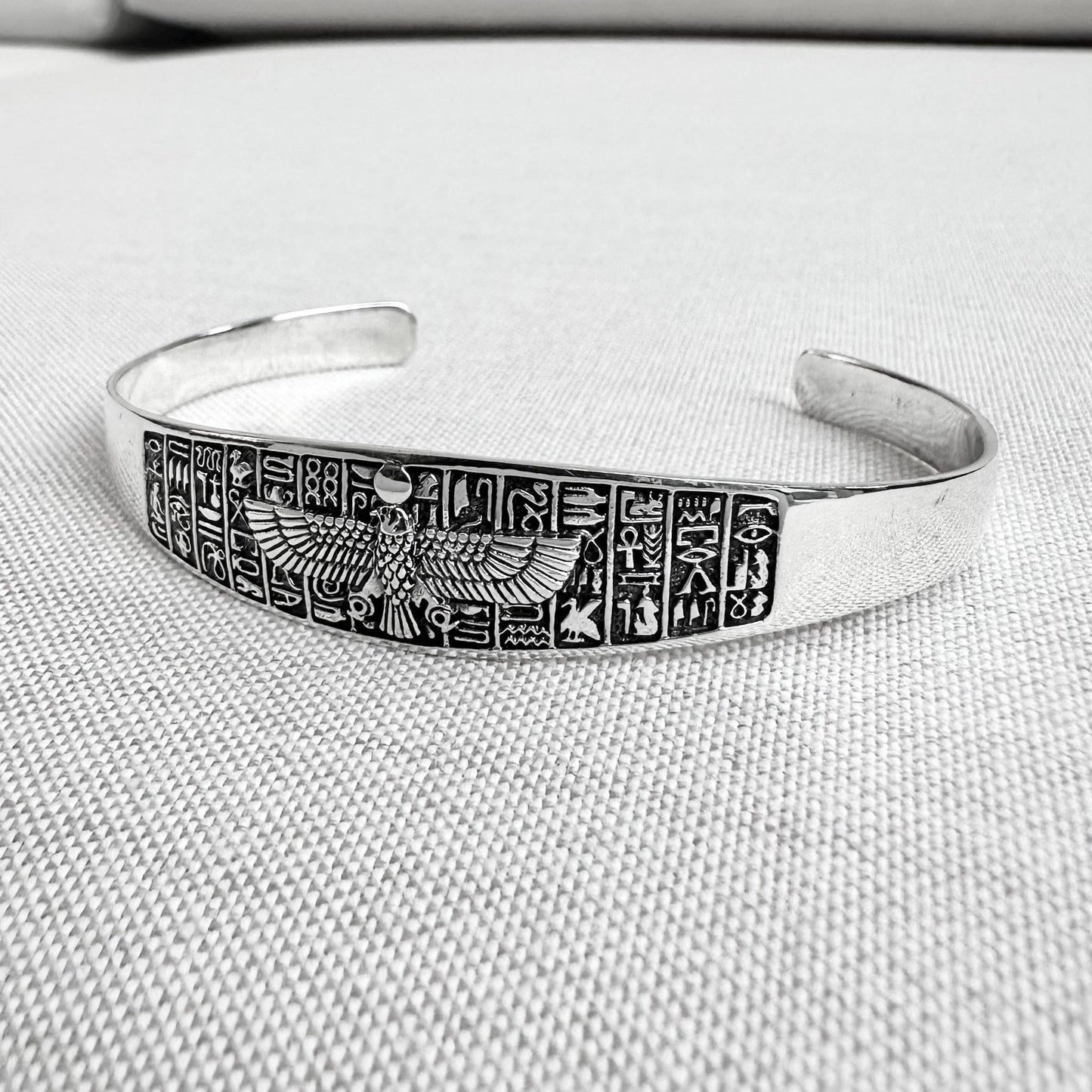 Horus Falcon Egyptian God Deity Cuff Bracelet