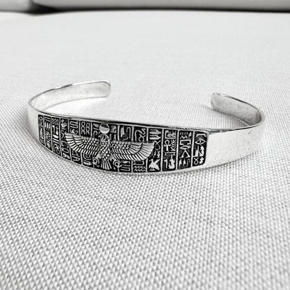 Horus Falcon Egyptian God Deity Cuff Bracelet