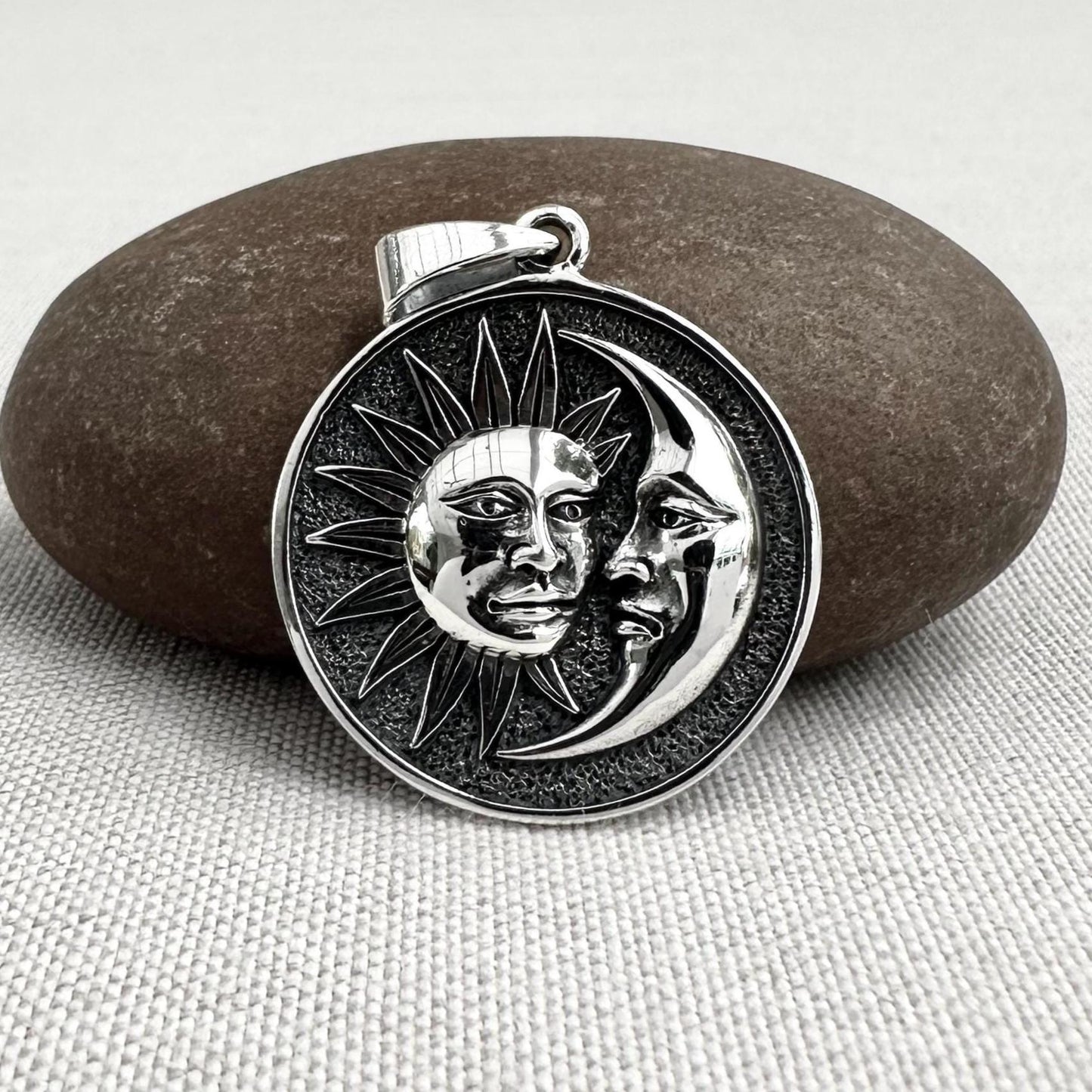 Sun Moon Celtic Crescent Pendant/Necklace