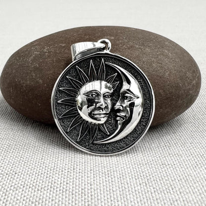 Sun Moon Celtic Crescent Pendant/Necklace